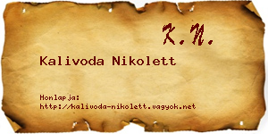 Kalivoda Nikolett névjegykártya